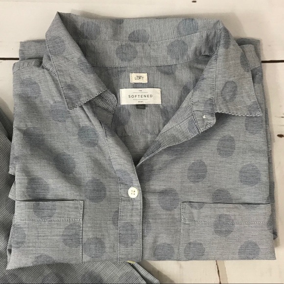 👑 LOFT SOFTENED DOT SHIRT - Picture 3 of 5